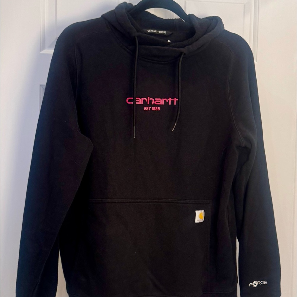 Carhartt Black Hoodie Size L Women/Unisex Soft Comfortable Relaxed Fit